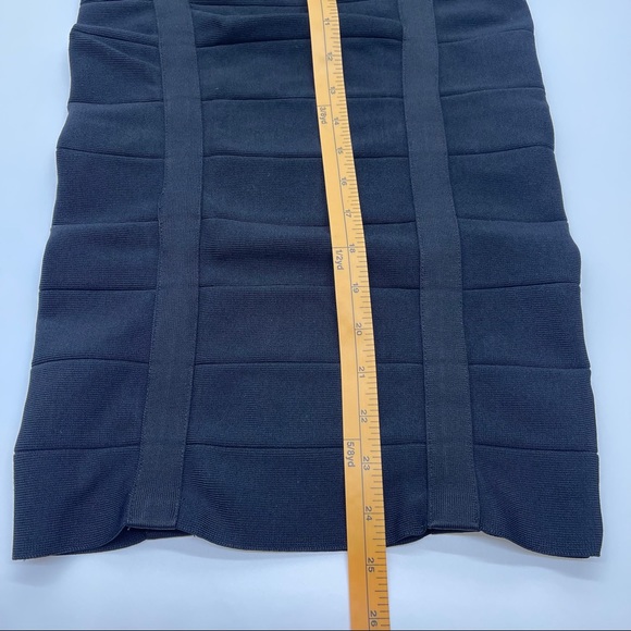 Bebe Womens Knit Pencil Midi Skirt Slim Silhouette Black Size XS X-Small - Picture 5 of 11